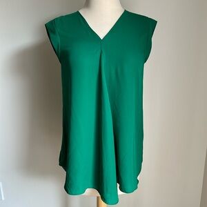 Emerald Green Sleeveless Womens Blouse